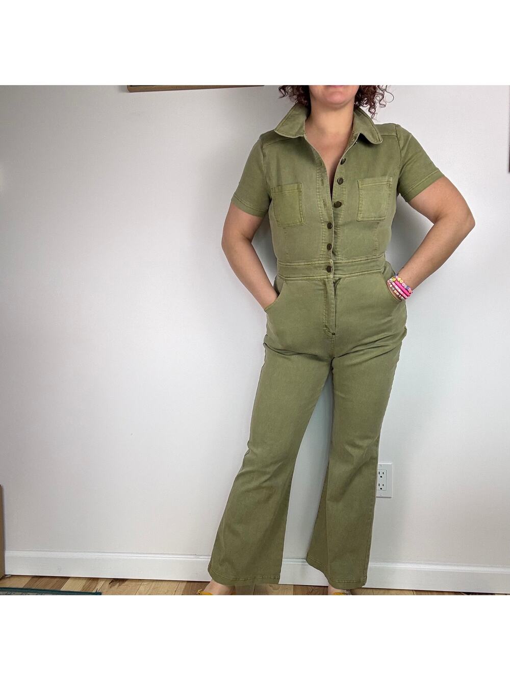 Urban Outfitters olive green jumpsuit size Large